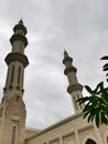 Sendayan, Malaysia-ÃÂ December 15, 2019: View of tower outside Sri Sendayan Mosque, This mosque is donated by TS Rashid hussain.